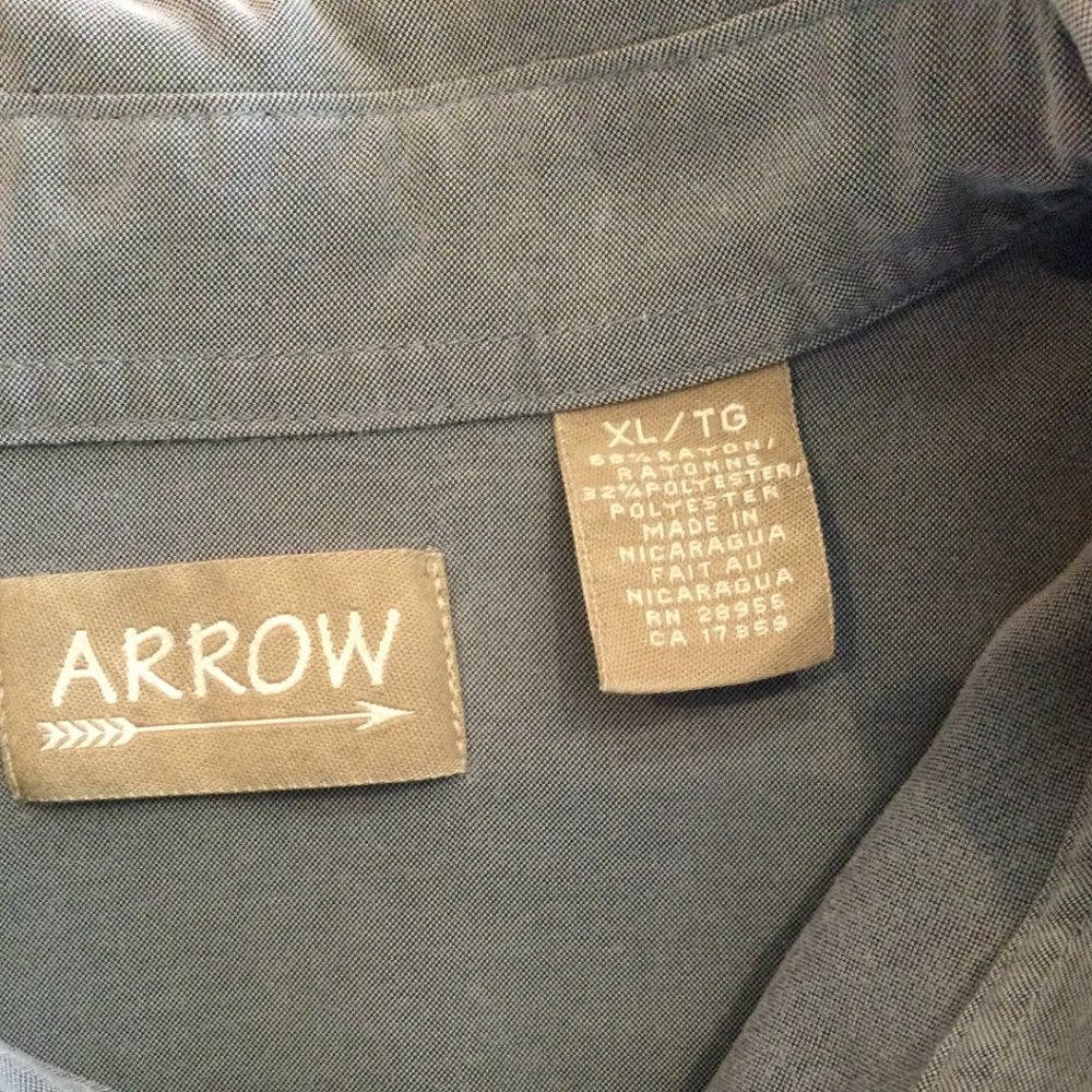 Arrow Men's Dress Shirt - Black - Picture 3 of 3